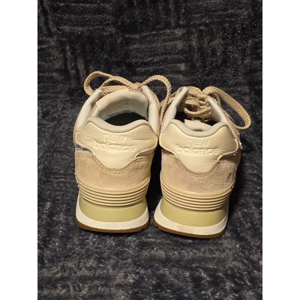 New Balance 574 Shoes Women's Size 6.5 Tannish Suede Mesh ENCAP WL574DL2 Laces